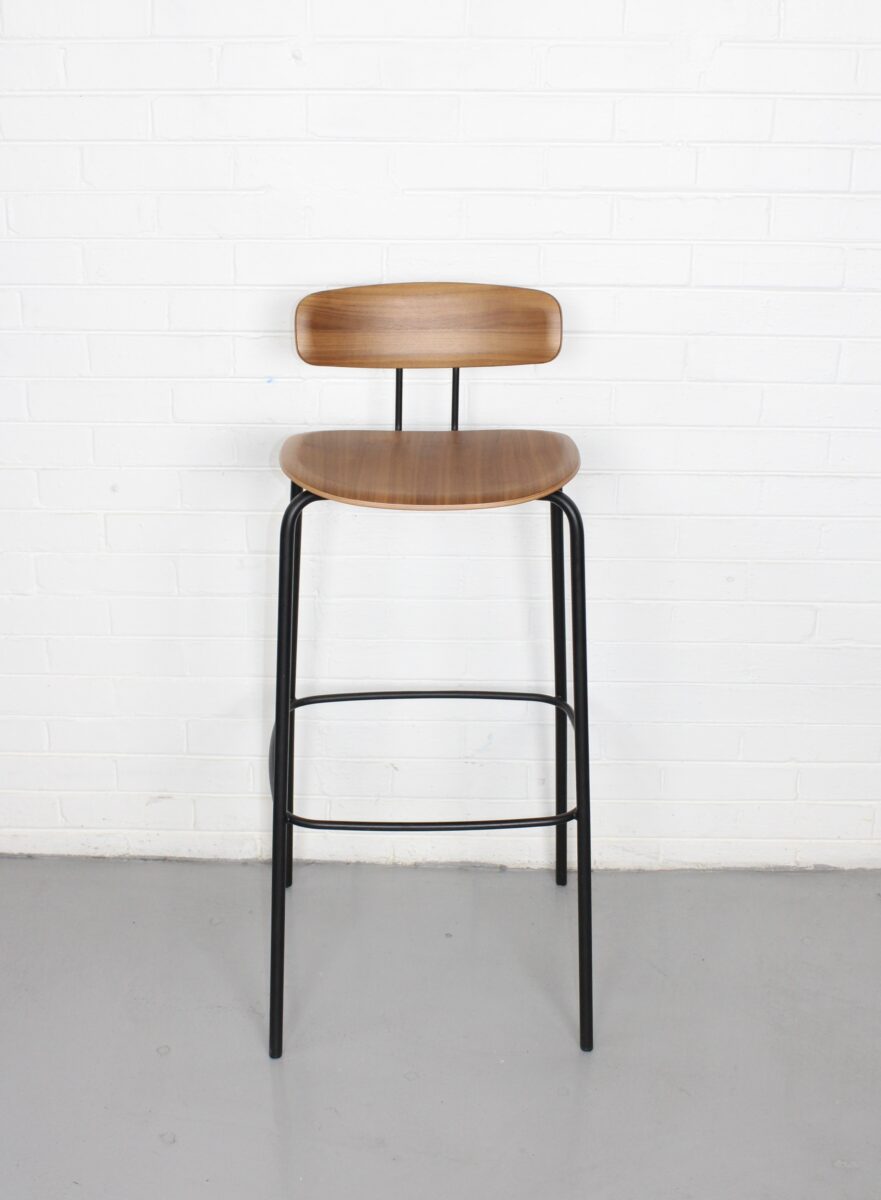 Wood and Steel Barstool - Used - Image 2