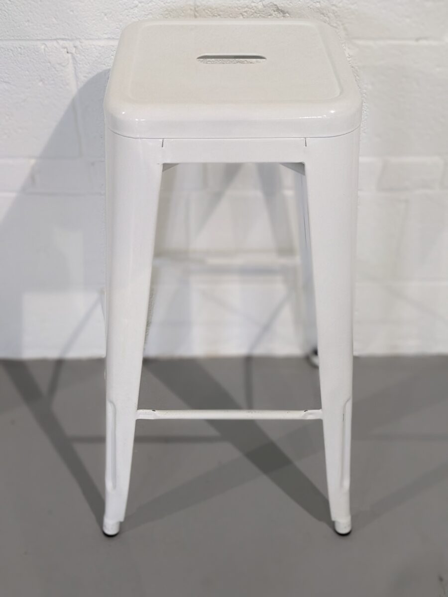 Metal Barstool White - Used