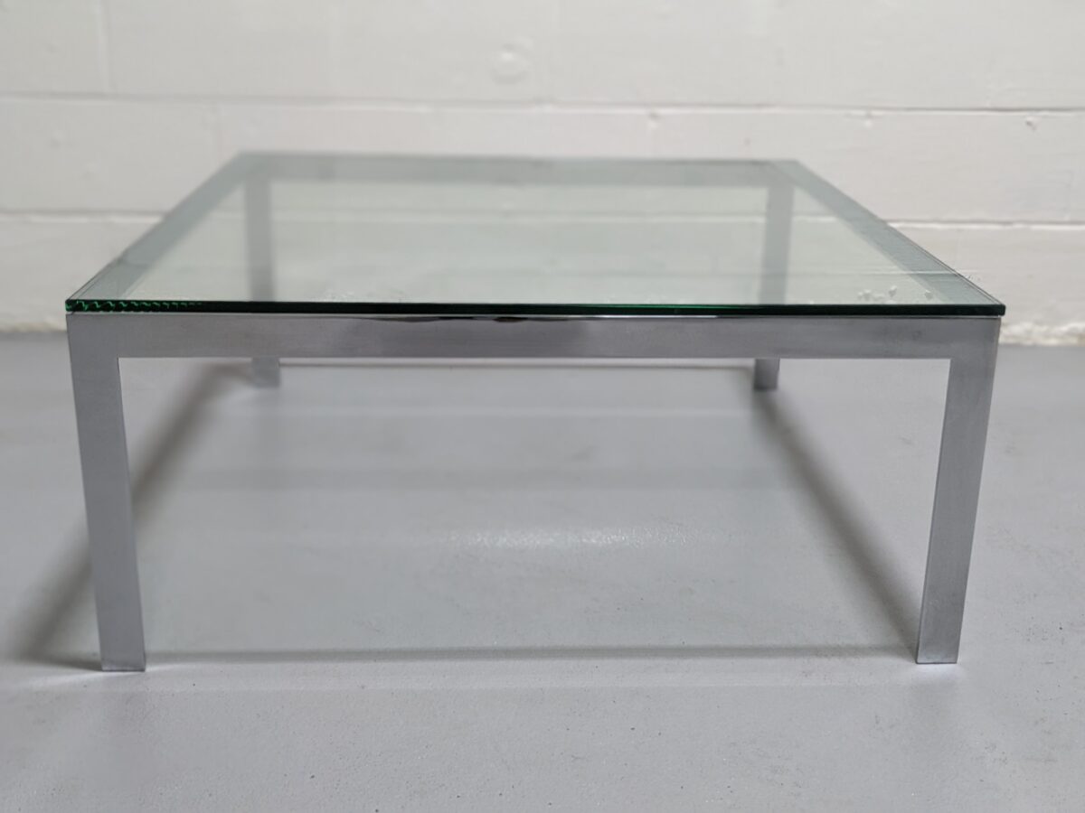 Steelcase Square Glass Coffee Table - Used - Image 2