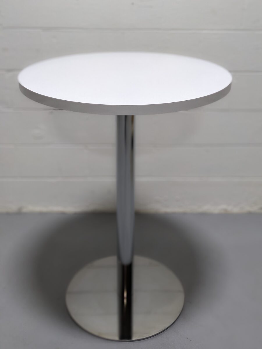 White Round Café Table - Used