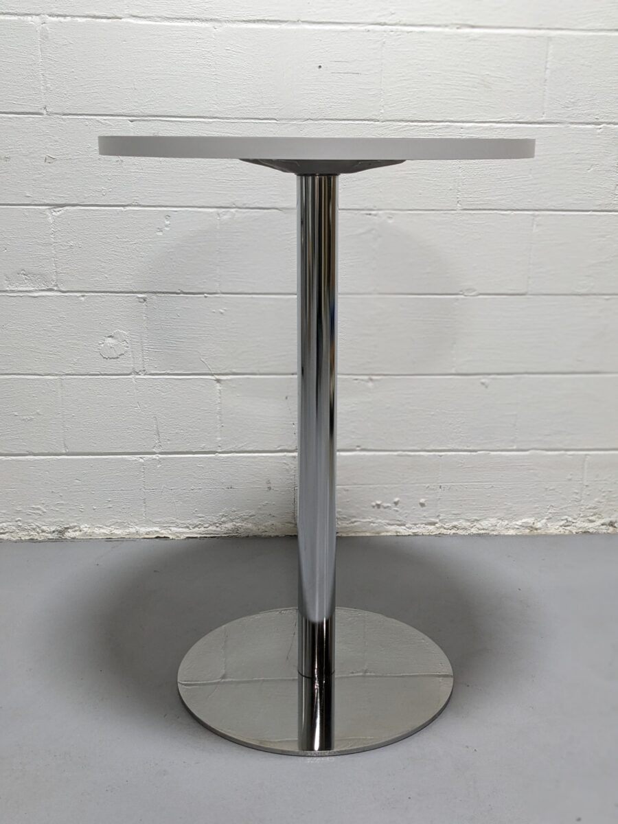 White Round Café Table - Used - Image 3