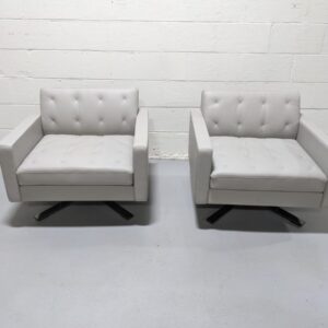 Poltrona Frau Kennedee Swivel Armchairs (Pair) - Used
