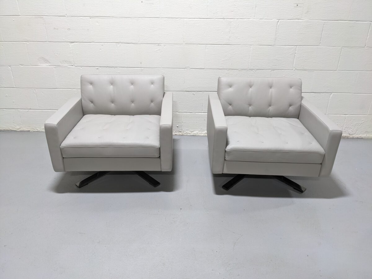 Poltrona Frau Kennedee Swivel Armchairs (Pair) - Used