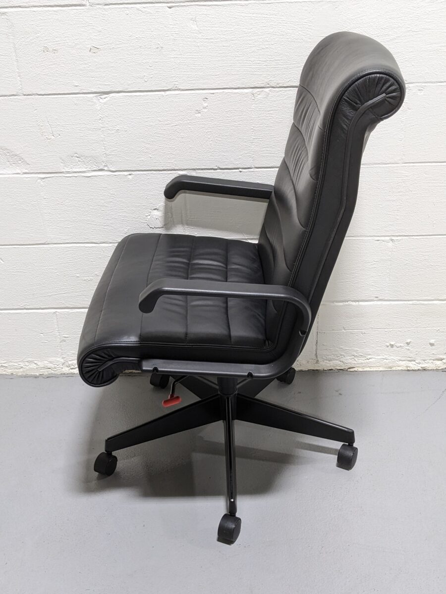 Knoll Sapper Executive High-Back Leather Office Chair - Used - Image 5