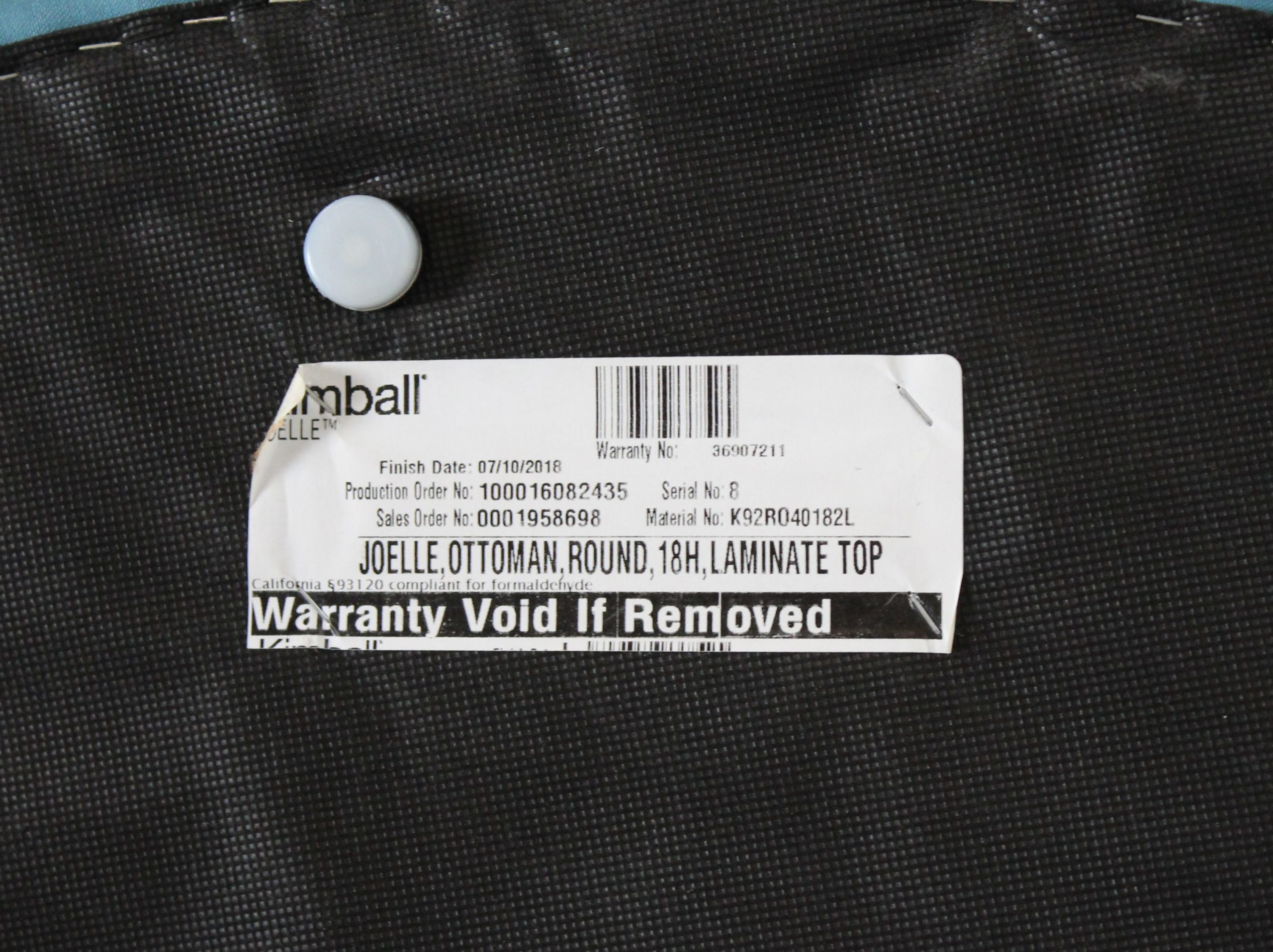 Kimball Joelle Round Ottoman - Used - Image 5