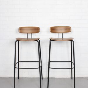 Wood and Steel Barstool - Used