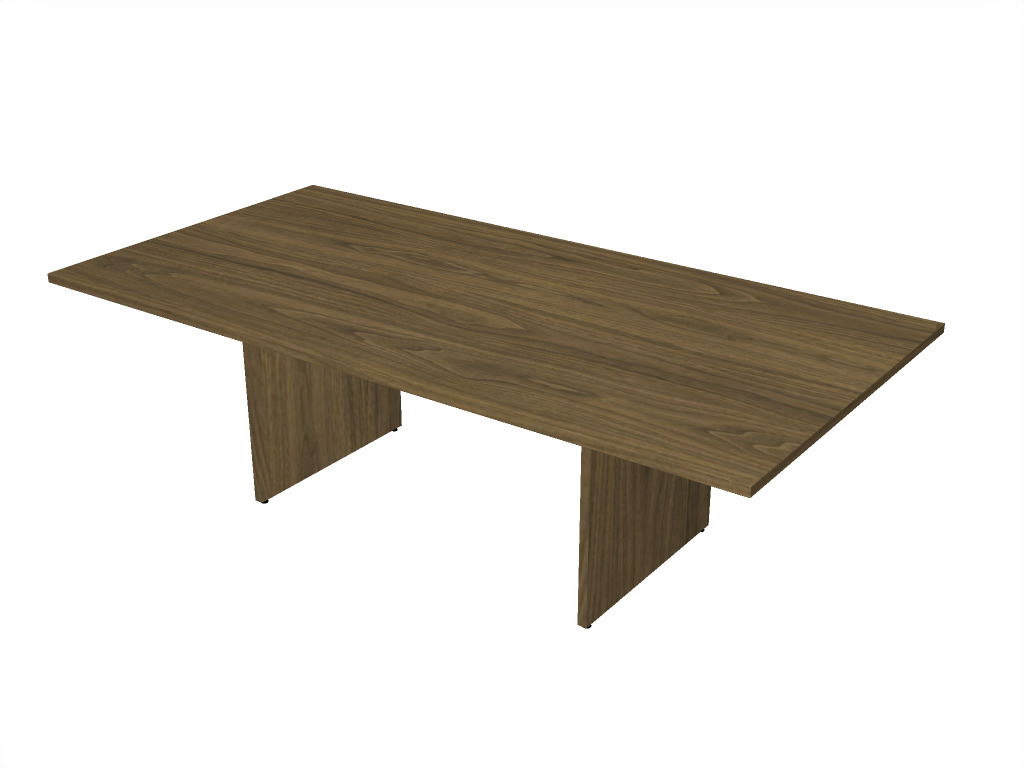 Homegrown Rectangular Conference Table with Panel Base (Multiple Colors Available)