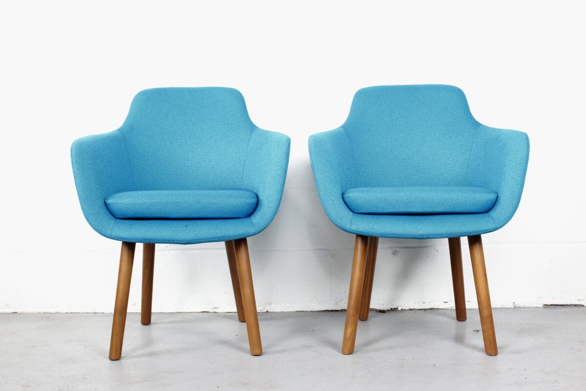 Upholstered Blue Accent Chair - Used