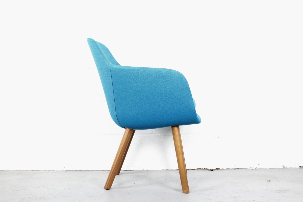 Upholstered Blue Accent Chair - Used - Image 3