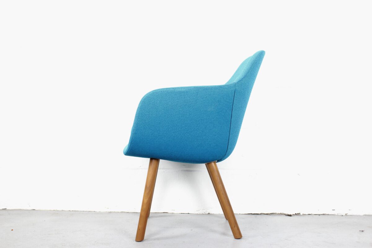 Upholstered Blue Accent Chair - Used - Image 4