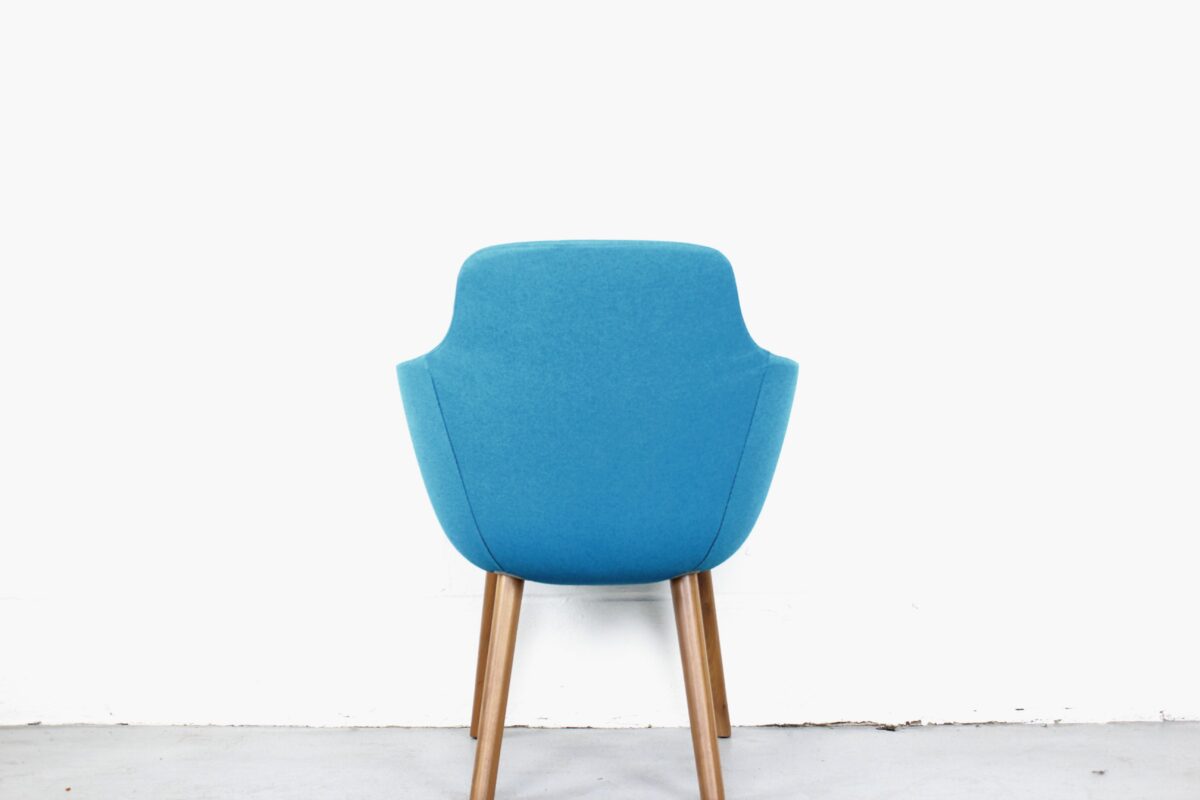 Upholstered Blue Accent Chair - Used - Image 5