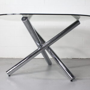 48'' Round Glass Table - Used