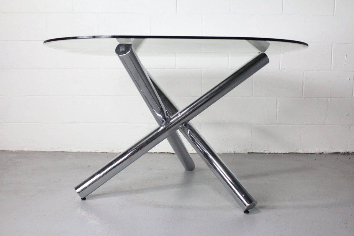 48'' Round Glass Table - Used