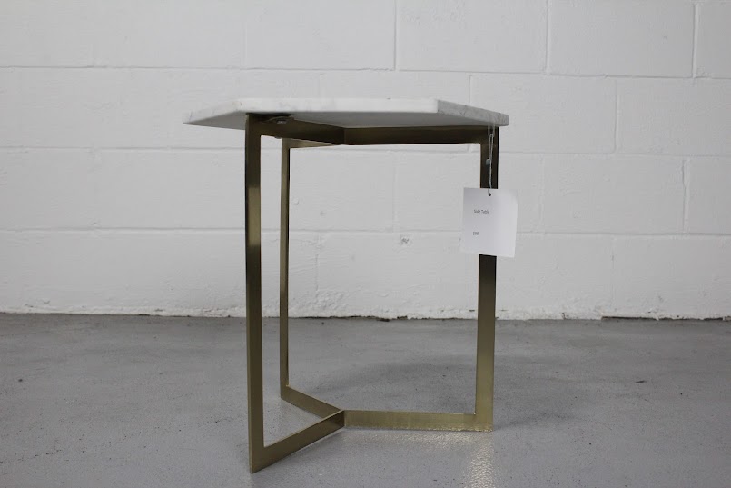 Modern Marble and Metal Accent Table - Used - Image 4