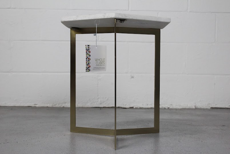 Modern Marble and Metal Accent Table - Used - Image 5