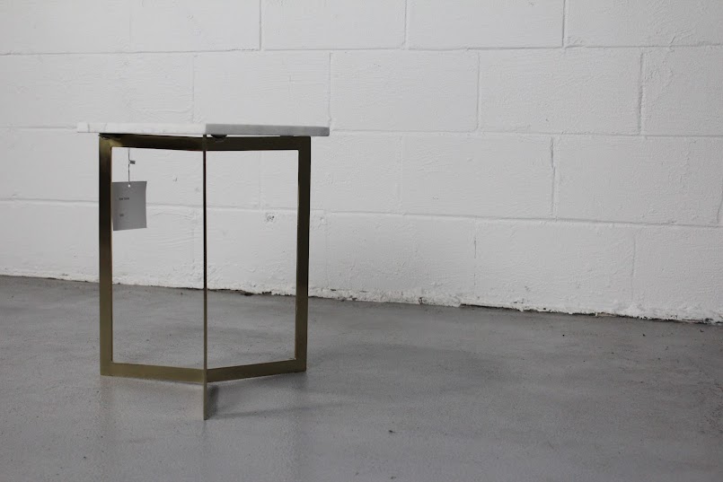 Modern Marble and Metal Accent Table - Used - Image 6