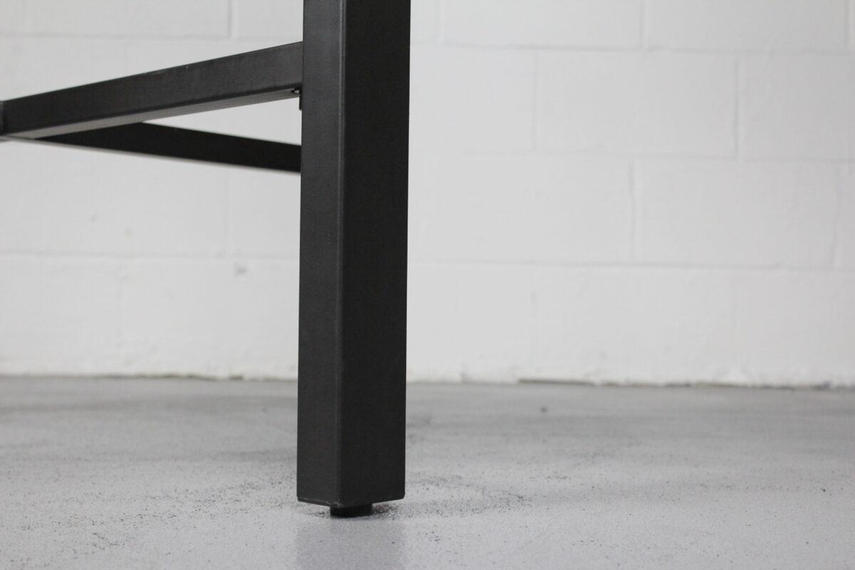 Industrial Reclaimed Wood Side Table with Steel Base - Used - Image 6