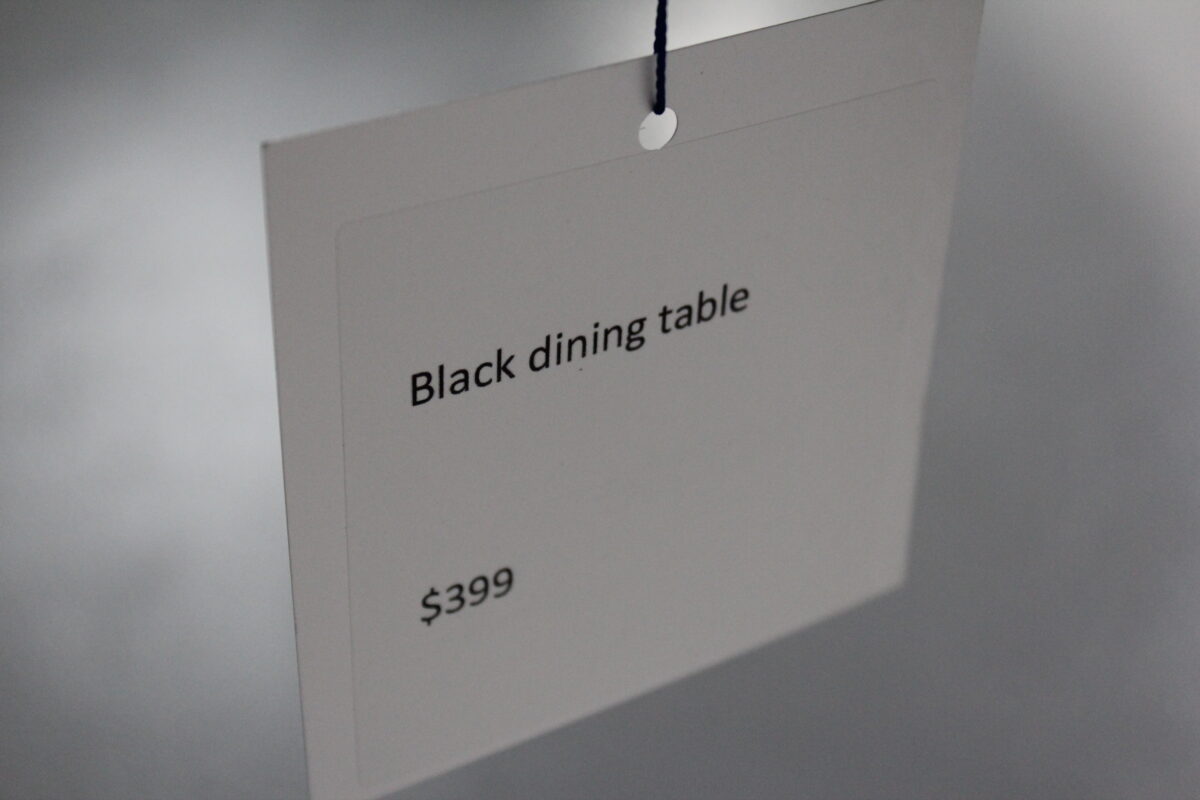 Black Modern Slatted Wood Conference Table – Used - Image 8