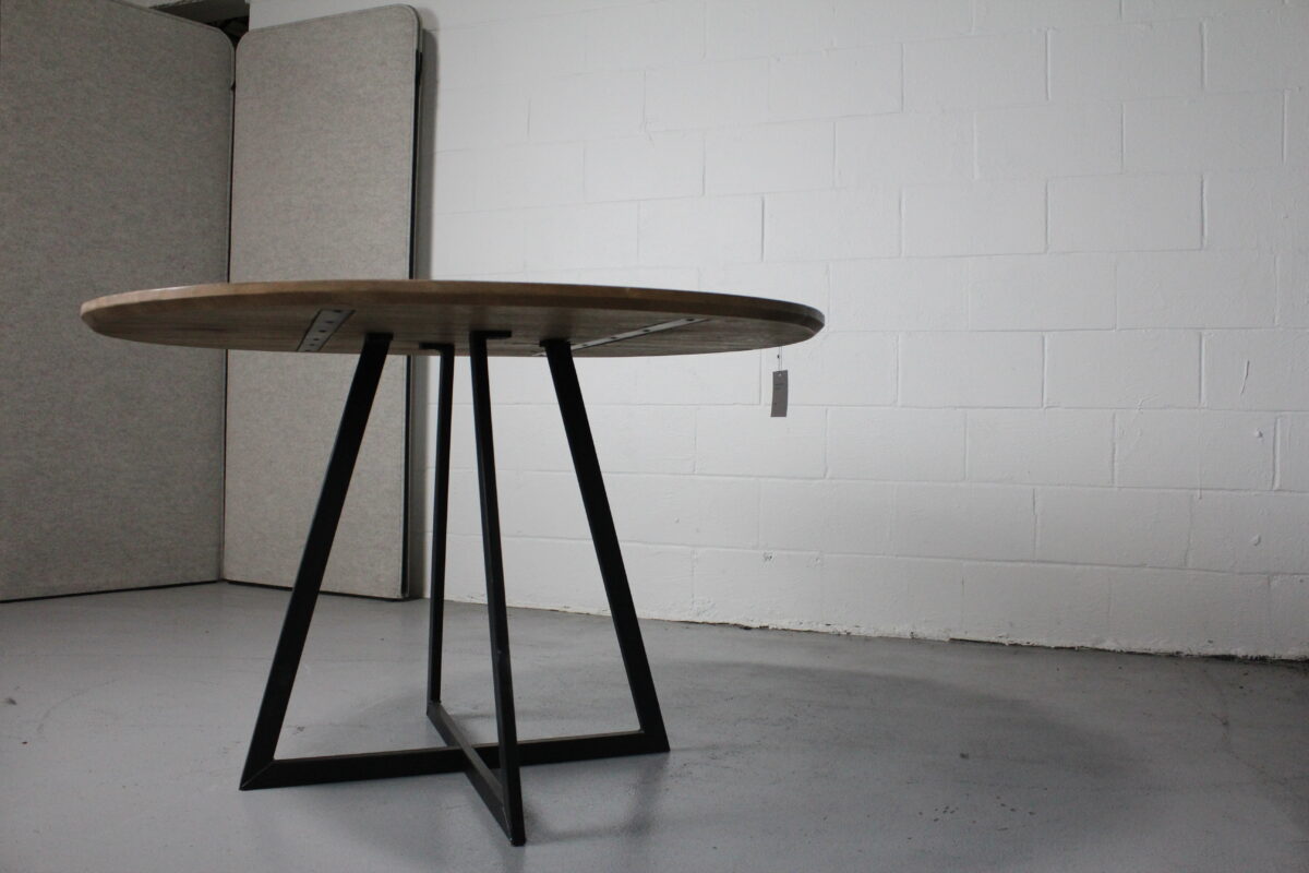 Oakwood Industries Round Industrial Conference Table - Used