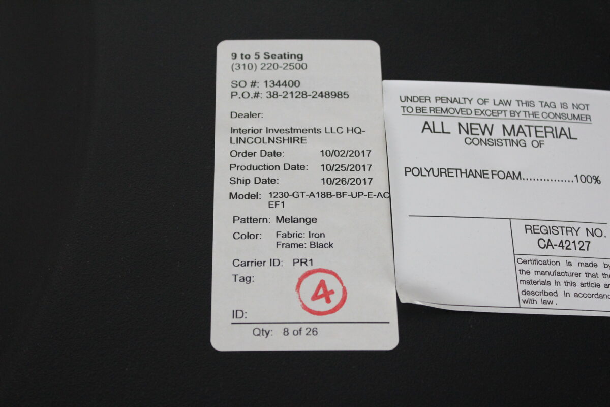 9to5 Seating Shuttle Armless Guest Chair - Used - Image 7