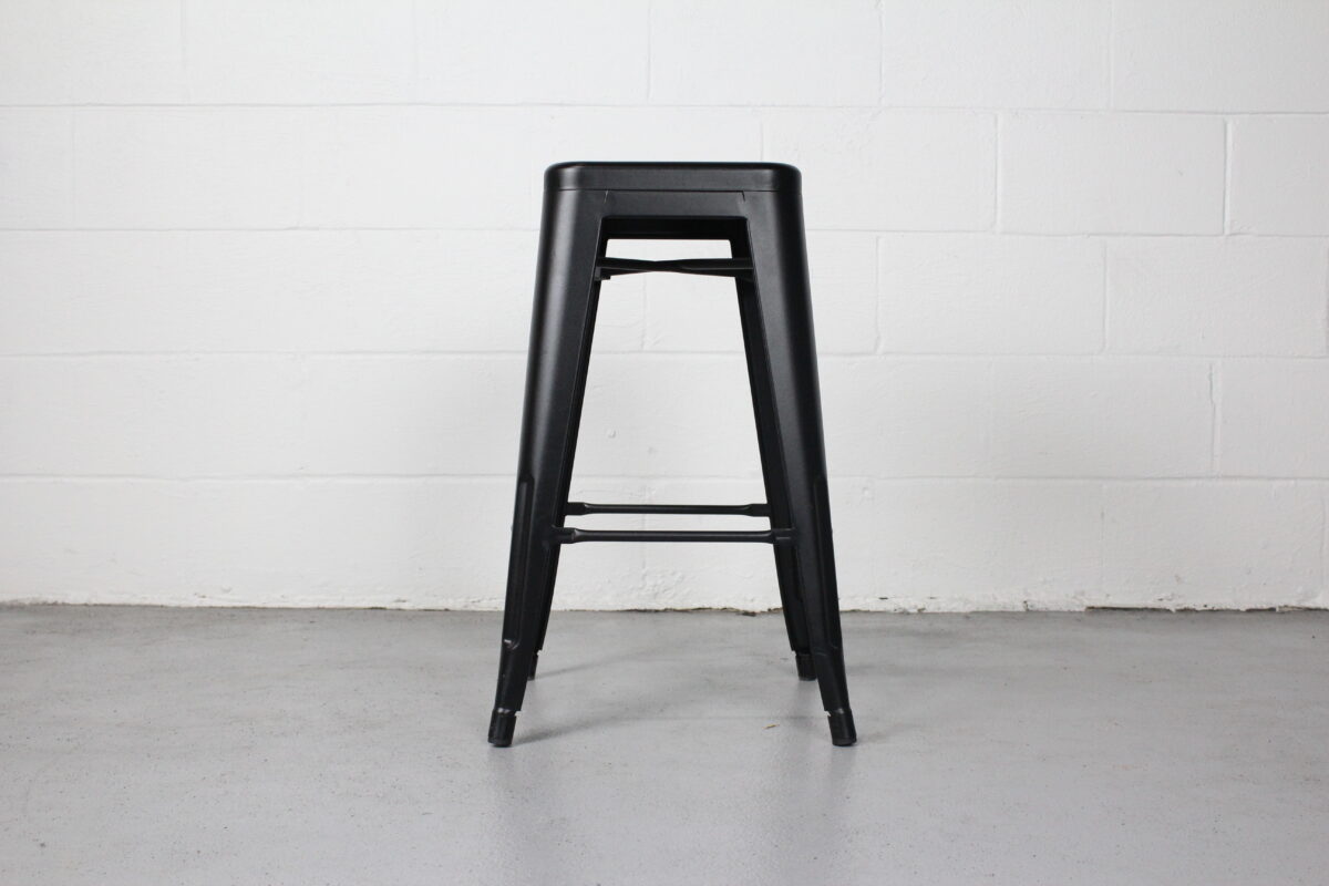 Stackable Black Metal Counter Stool - Used - Image 2