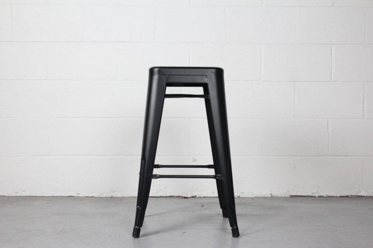 Stackable Black Metal Counter Stool - Used - Image 3