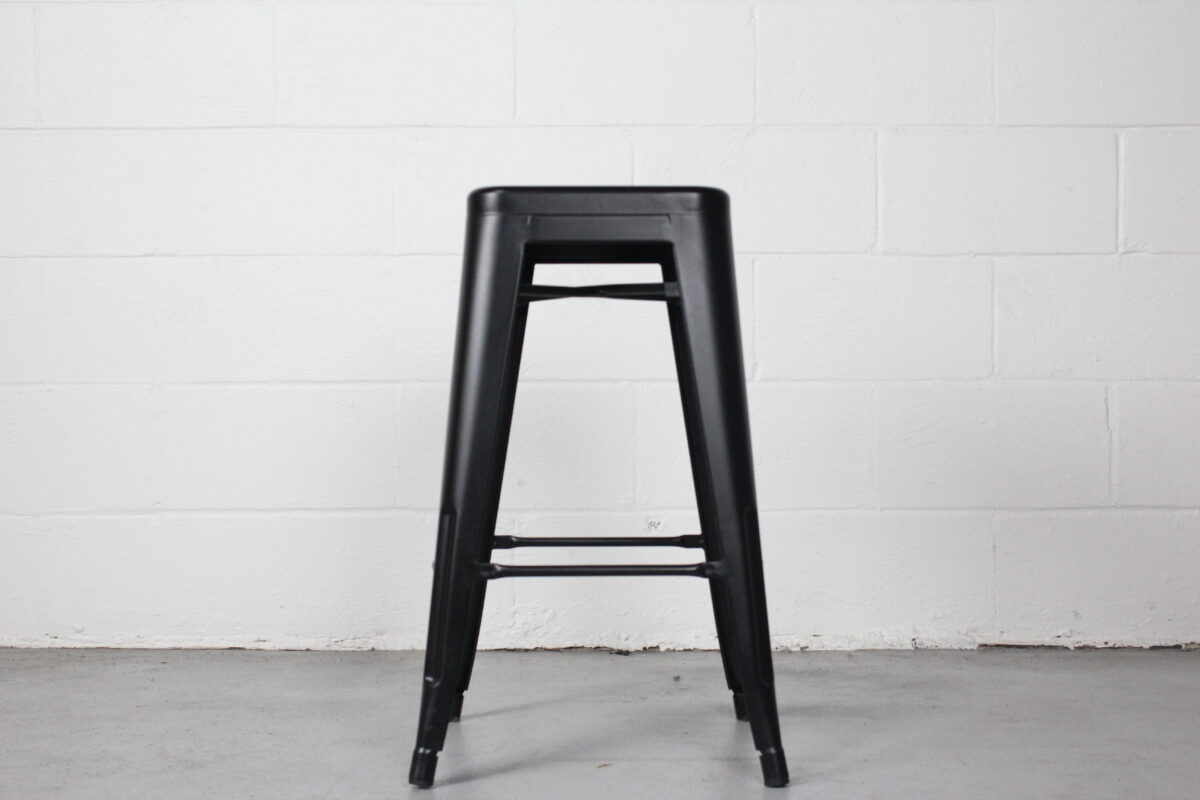 Stackable Black Metal Counter Stool - Used - Image 4