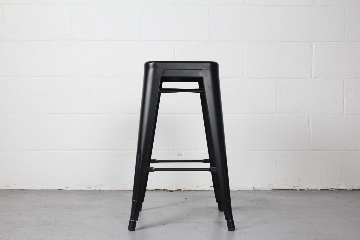 Stackable Black Metal Counter Stool - Used - Image 5