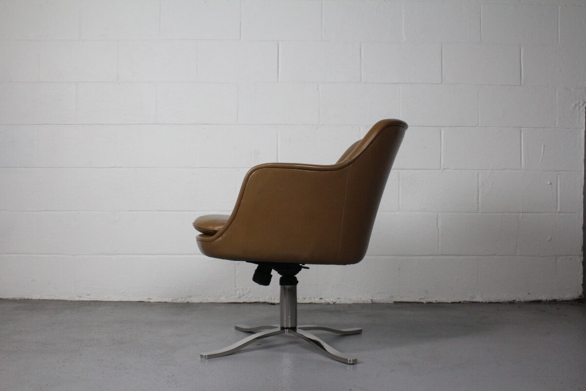 Nicos Zographos Leather Swivel Desk Chair - Used - Image 3