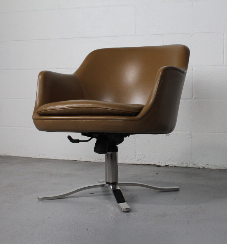Nicos Zographos Leather Swivel Desk Chair - Used - Image 7