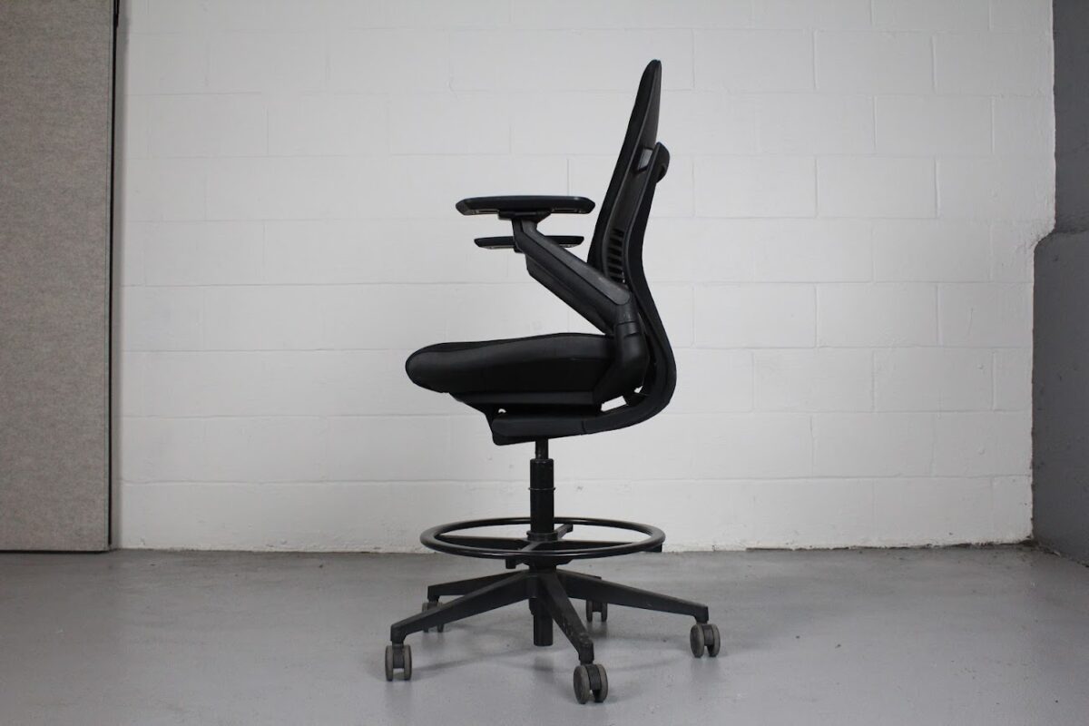Steelcase Gesture Drafting Chair with Foot Ring - Used - Image 3