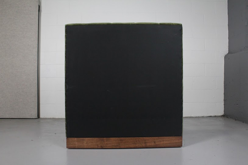 Green Velvet Armless Banquette Booth - Used - Image 4