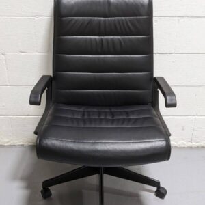 Knoll Sapper Executive High-Back Leather Office Chair - Used