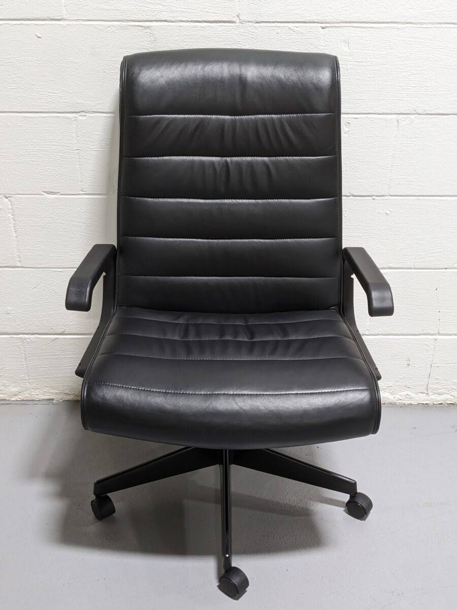 Knoll Sapper Executive High-Back Leather Office Chair - Used - Image 2