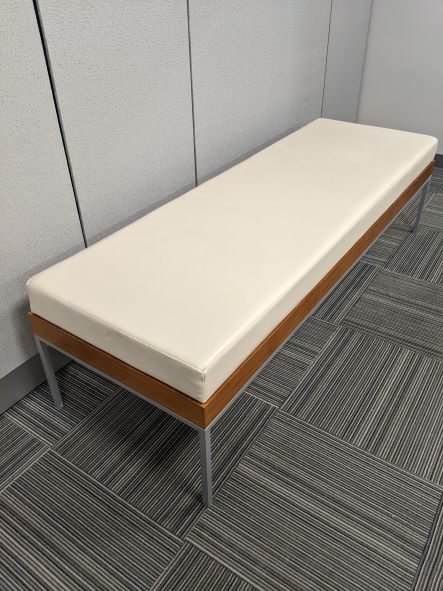 Nucraft 72" Leather Bench - Used - Image 2