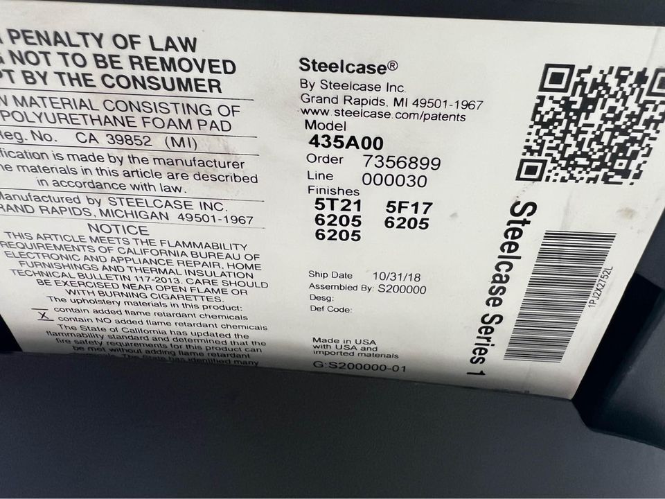 Steelcase Series 1 Ergonomic Task Chair with Headrest - Used - Image 6