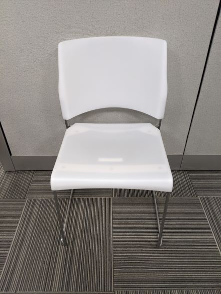 Allsteel Nimble White Side Chair - Used