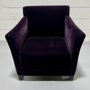 Geiger Brickel Velvet Lounge Armchair - Used