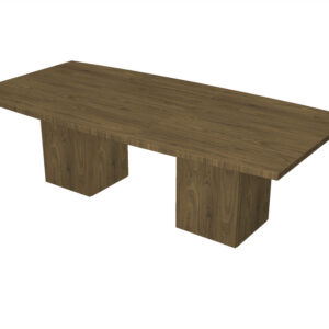 Homegrown Boat Conference Table with Cube Base (Multiple Colors Available)