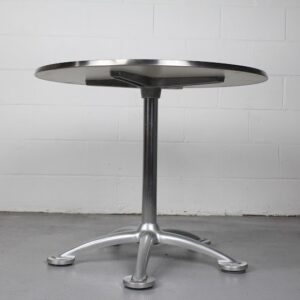 Jorge Pensi for Amat-3 Round Aluminum Café Table by Knoll – Used