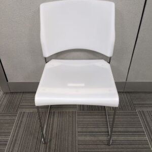 Allsteel Nimble White Side Chair - Used